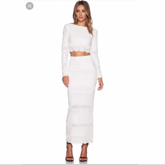Torn by Ronny Kobo Dresses & Skirts - Sold! ❌❌ Ronny Kobo White Scallop Set Crop Top